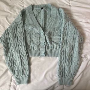 H&m cropped knit sweater cardigan